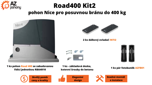 Road400 Kit2 -  pohon Nice pro posuvnou bránu do 400 kg